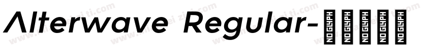 Alterwave Regular字体转换